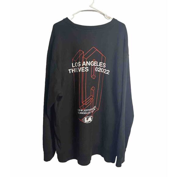 RARE 100 Thieves Los Angeles Thieves LA Crewneck Pullover Sweater Black‎ Size 3X - Picture 1 of 7